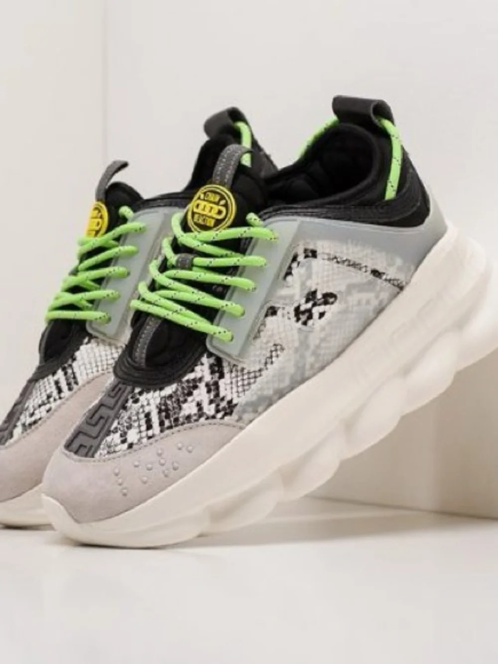 EUC Versace Chain Reaction 2 'Grey Faux Python'